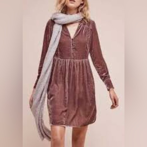 Anthropologie Holding Horses Crushed Velvet Dress, Size XXSP. - Picture 2 of 13
